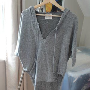 Grey hooded top